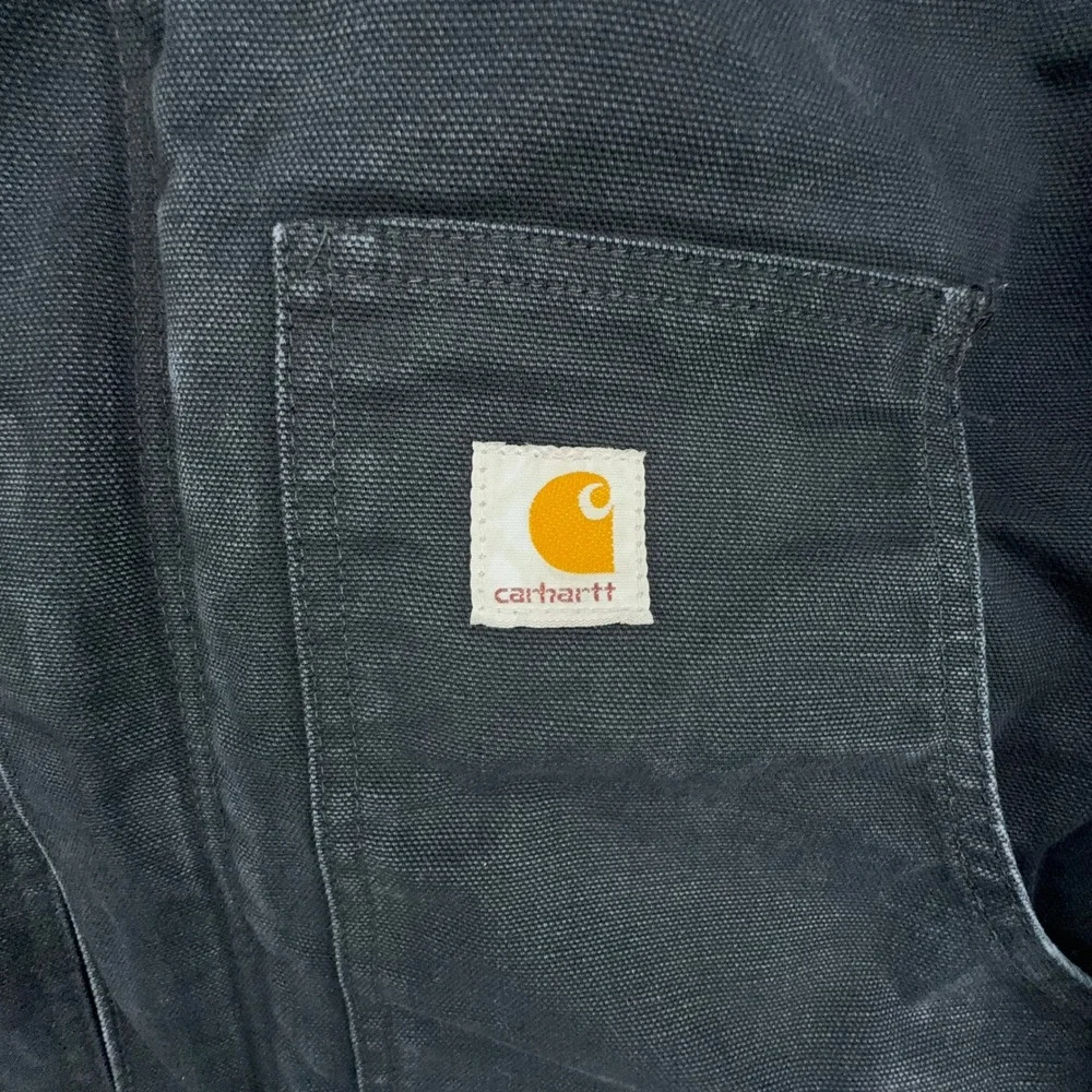 Carhartt Sandstone Jacket Arctic Quilt Lined Mens Large 44 J02 BLK Black